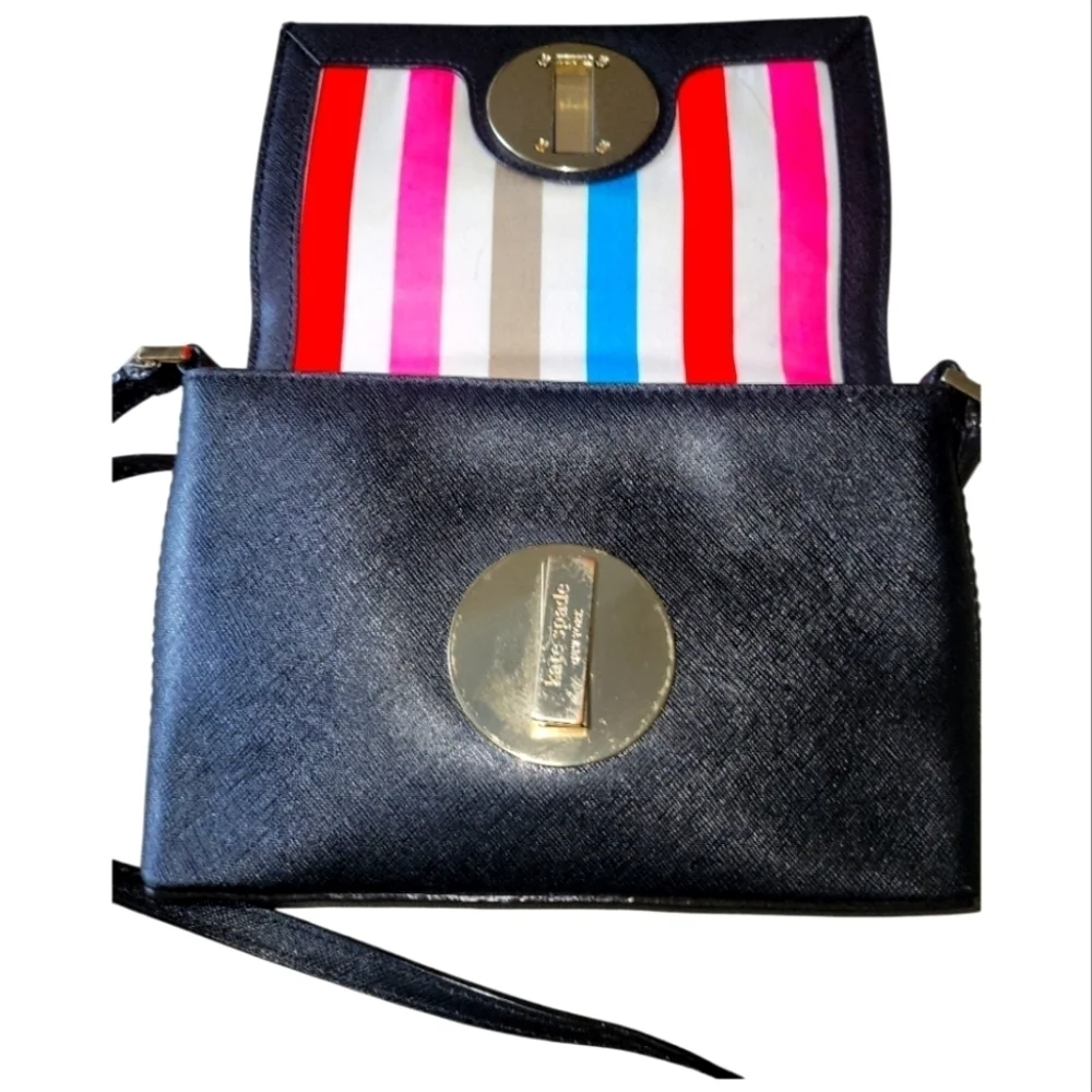 Kate Spade Newbury Lane Sally Black Saffiano Leather Crossbody Bag